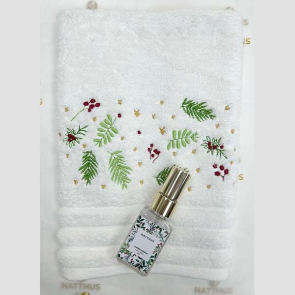 KIT TOALHA FOLHAS NATALINAS + HOME SPRAY