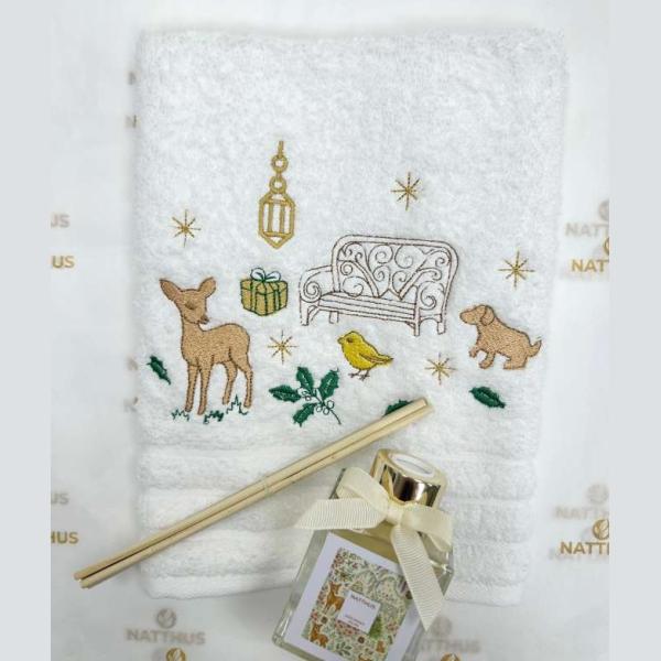 KIT DIFUSOR PATCHOULY + TOALHA JARDIM SECRETO